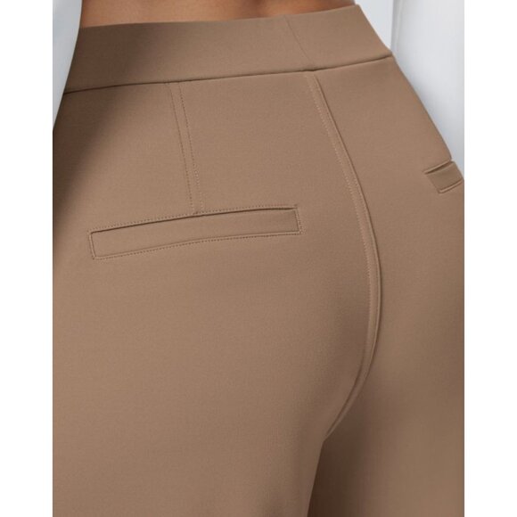 Halara High Waisted Plicated Side Pocket Straight Leg Work Pants Sz Small Beige - Picture 8 of 10